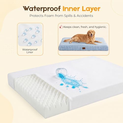 Orthopedic Dog Bed for XL Dog, Waterproof Washable Pet Bed for Crate - Image 5