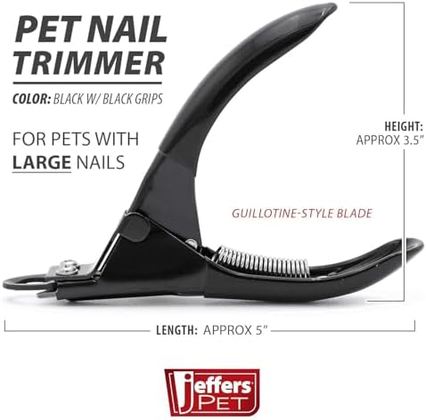 Jeffers Pet Nail Trimmer Large Hole Black – Guillotine Clippers - Image 3