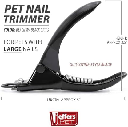 Jeffers Pet Nail Trimmer Large Hole Black – Guillotine Clippers - Image 3