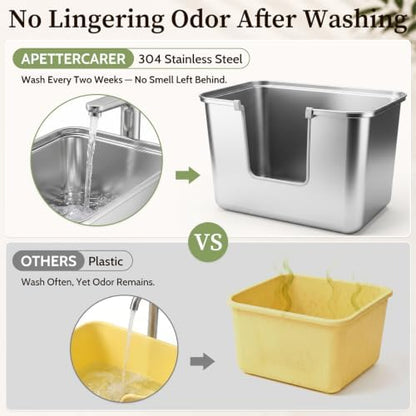 304 Stainless Steel Litter Box for Cats - Image 4