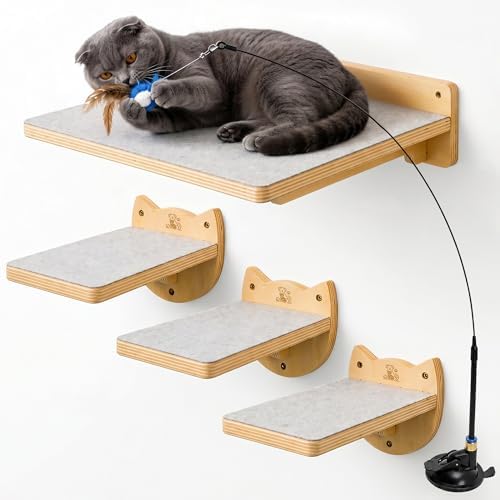Snuggle & Play Cat Wall Shelves & Climbing System – Modern Furniture Set by Unknown