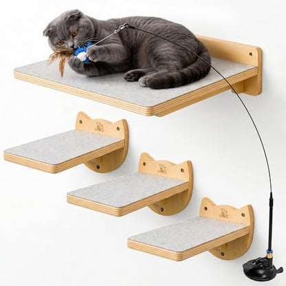 Snuggle & Play Cat Wall Shelves & Climbing System – Modern Furniture Set by Unknown