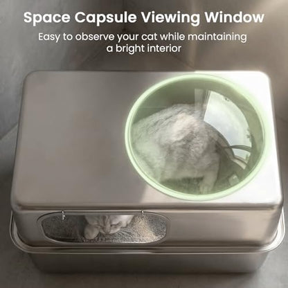 Enclosed Stainless Steel Litter Box - Image 5