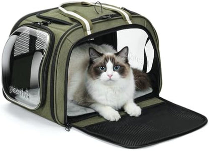 Pecute Cat Carrier, Double Bubble Pet Carrier by pecute