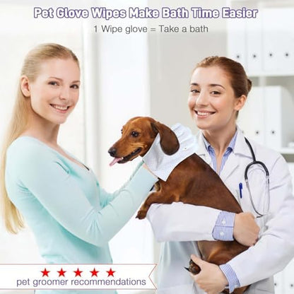 Pet Glove Wipes for Dogs & Cats, Pet Cleaning Gloves 30 PCS - Image 6