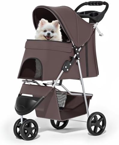 MoNiBloom Pet Stroller for Small/Medium Dogs and Cats up to 33 lbs by Monibloom