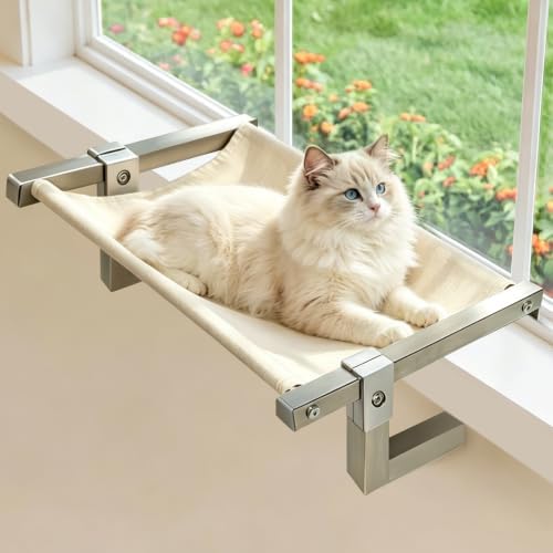 Stainless Steel Cat Window Perch Adjustable Window Cat Bed by Unknown