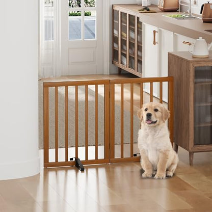 Dog Gate for Doorways, Foldable Dog Gate Indoor for Doorways Bedroom 2 Panels by Algherohein