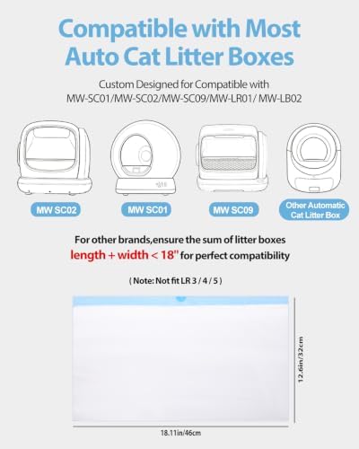 180 Count Drawstring Cat Litter Bags Compatible - Image 2