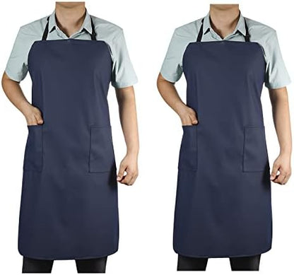 VWELL Waterproof Rubber Vinyl Apron W/ 2 Pockets by VWELL