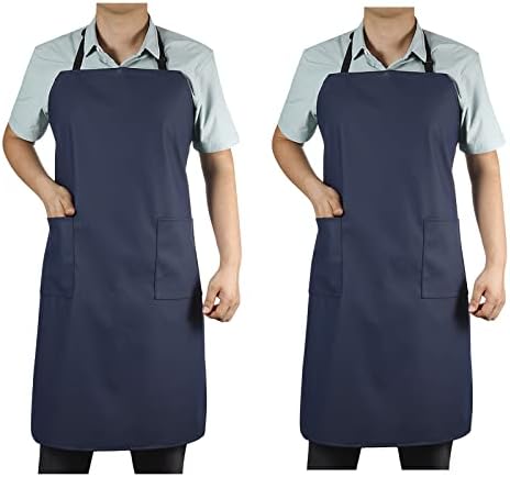 VWELL Waterproof Rubber Vinyl Apron W/ 2 Pockets by VWELL