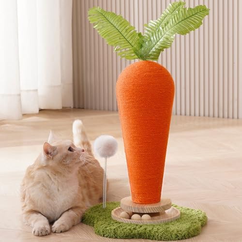 Cute Cat Scratching Post, Carrot Cat Scratcher Post - Image 2