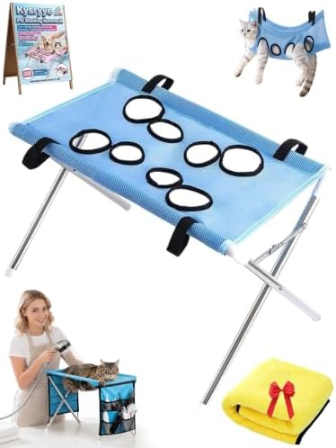 Dog Grooming Table 2-in-1 Foldable Pet Grooming Bed Pet Bathing Station by Unknown