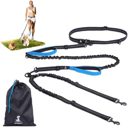 SparklyPets Hands Free Dual Dog Leash by SparklyPets