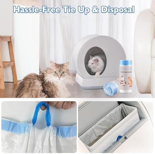 60 Count Self-Cleaning Cat Litter Box Liners Compatible - Image 7