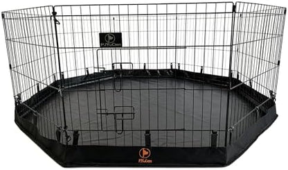 PJYuCien Puppy Playpen with Bottom Pad and Door, 8 Panels 24" H by PJYuGienPetGarden