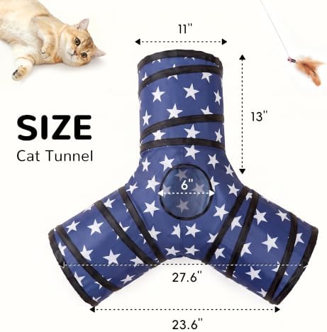 Tempcore Cat Tunnel, 3-Way Collapsible Toy - Image 2