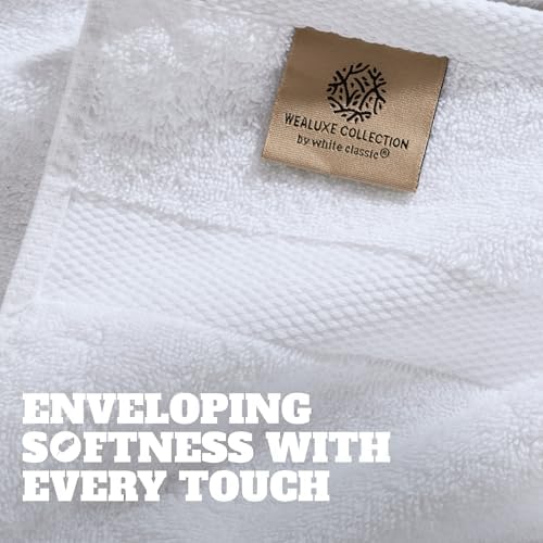 Wealuxe White Washcloths 12x12 Inch - Image 3