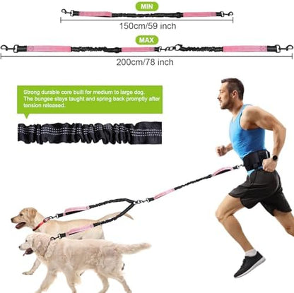 Hands Free Dog Leas, Double Waist Leash - Image 2
