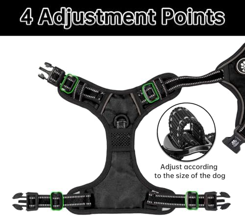 NESTROAD Dog Harness for Medium Sized Dog, No Pull Dog Vest Harness Set - Image 2