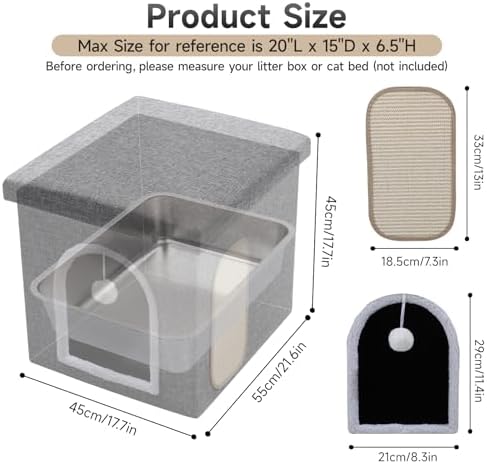 Shikha Hidden Cat Litter Box Enclosure - Image 2