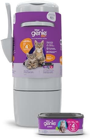Litter Genie XL+ Pail with 24 ft Jumbo Refill by LitterGenie