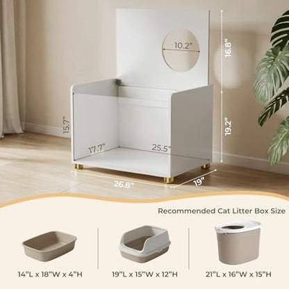 Amunrbrek Top Entry Litter Box Enclosure, Flip Top - Image 6