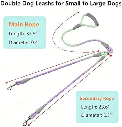 Double Dog Leash for Two Dogs Walking & Training Trangle Free - Image 7