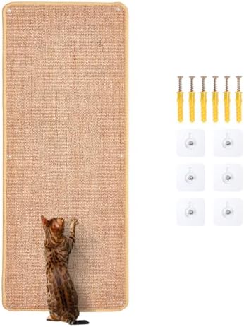 Uranshin Natural Sisal Cat Wall Climbing Carpet, Wall Scratcher Mat Pad by Uranshin