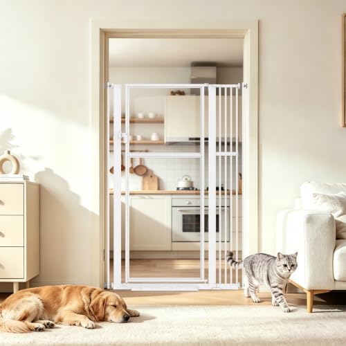 56" Extra Tall Clear Cat Gate, 37.4‑41.3" Wide Pet Gate by Unknown