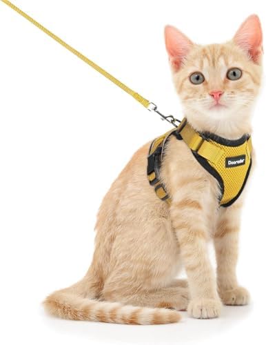 Dooradar Cat Harness and Leash Set, Adjustable and Escape Proof by Dooradar