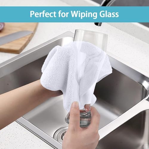 HOMEXCEL 8PK Microfiber Cleaning Cloth, Cleaning Rags - Image 5