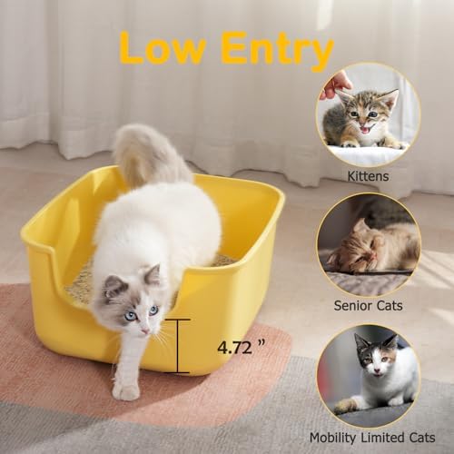 Large Cat Litter Box with High Sides, Cat Boxes - Image 4