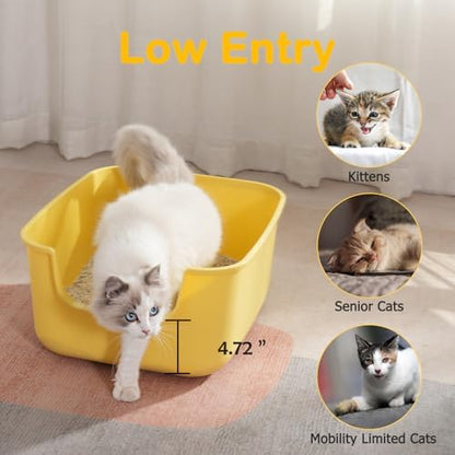 Large Cat Litter Box with High Sides, Cat Boxes - Image 4