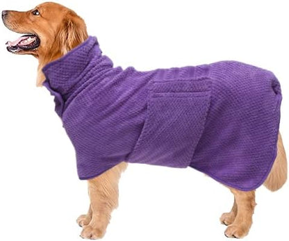 Geyecete Pineapple Grid Fast Drying Super Absorbent Dog Cat Bath Robe Towel by Geyecete