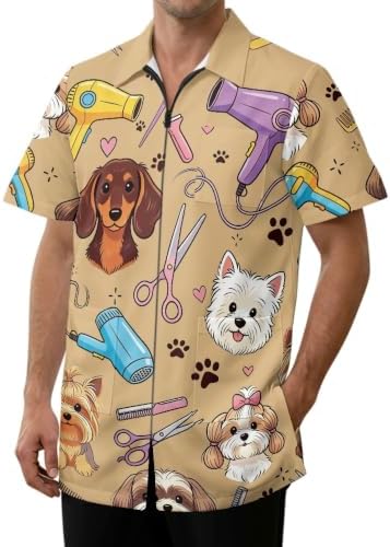 Grooming Smock for Dog Groomer Professional Design Water Hair Proof by YGFLPPV