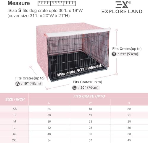 Explore Land Pattern Dog Crate Cover, 30 Inches - Image 2