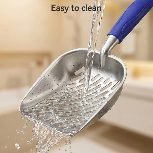 Cat Litter Scoop, Large Long Handle Kitty Metal Scooper - Image 6