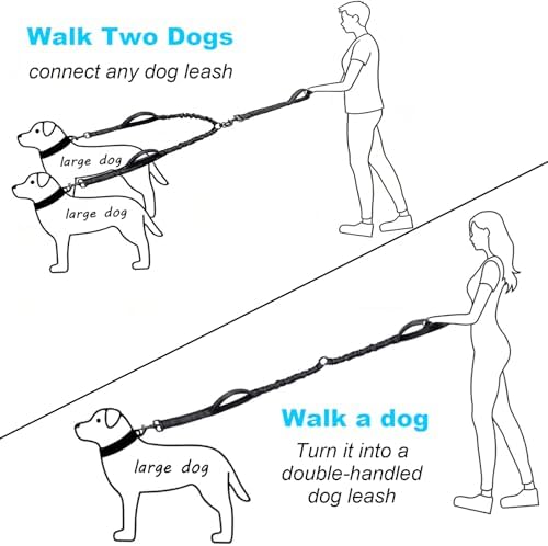 Dual Dog Leash Coupler, Double Control Padded Handles - Image 5