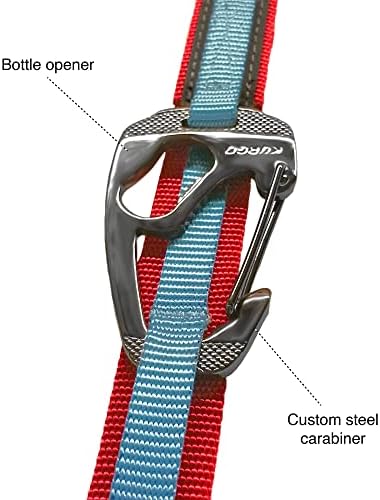 Kurgo Reflective 6-in-1 Quantum Dog Leash, Barn Red - Image 4