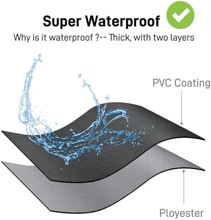 Waterproof Apron with Comfortable Adjustable Bib Rubber Vinyl Dishwasher Heavy - Image 2