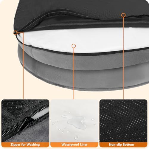 Dwanton Orthopedic Waterproof Large Dog Bed Sofa, Gel Memory Foam - Image 6