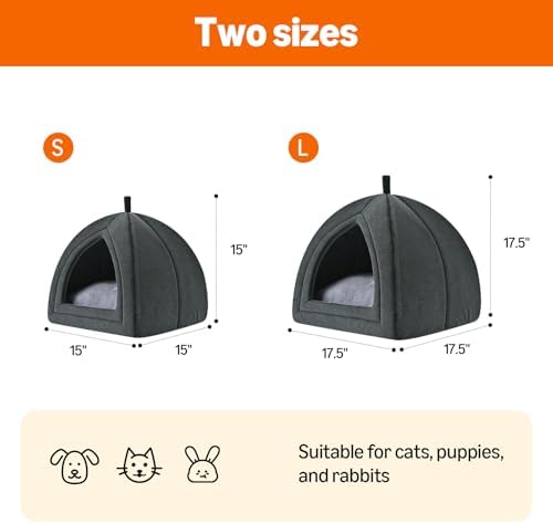 Amazon Basics Cat Cave Bed, 2-in-1 Foldable House - Image 3
