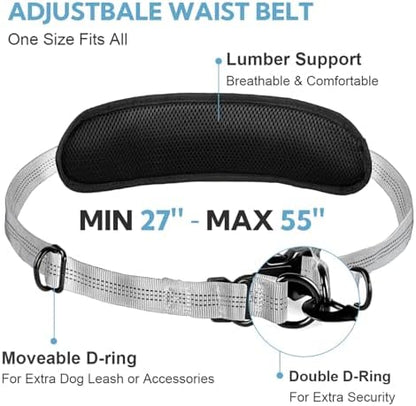 Hands Free Dog Leash with Pouch, Retractable Bungee with Double Padded Handles - Image 2