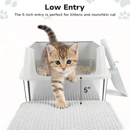 TENTIZON Stainless Steel Cat Litter Box - Image 5