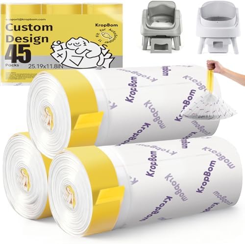 45 Count Cat Litter Box Bags Compatible by KropBom