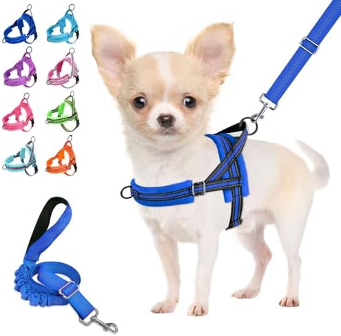 Lukovee Small Dog Harness and Leash Set, No Pull Soft Padded Vest by Lukovee