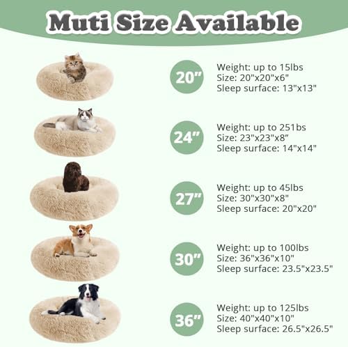 JOLLYVOGUE Dog & Cat Bed, Calming Anti-Anxiety Pet Bed - Image 5