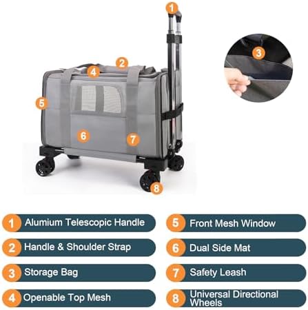 Pet Carrier with Wheels - Image 3