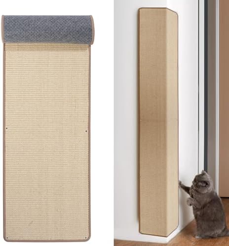 Uranshin Natural Sisal Cat Wall Climbing Carpet, Wall Scratcher Mat Pad - Image 3